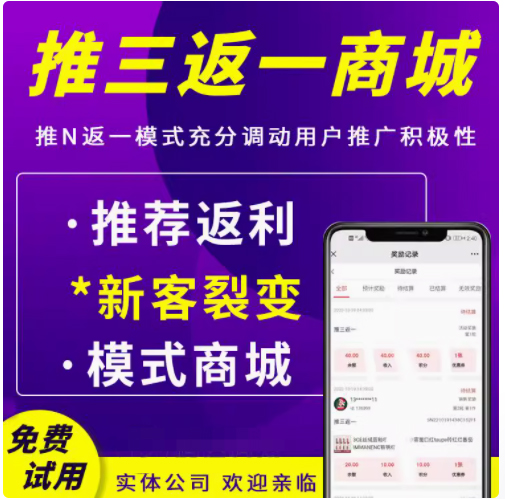 推三返一分销商城SaaS账号 预览图
